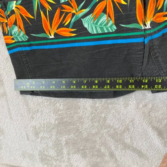 Tony Hawk Mens Swim Board Shorts Size 36 Black Tropical Swimwear Lace Up Casual - Picture 4 of 14